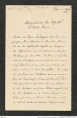 Nachlass Franz Steindachner, Brief von Eduard Graeffe an Franz Steindachner (21.09.1900), Inv.Nr. 173.24, Seite 1
